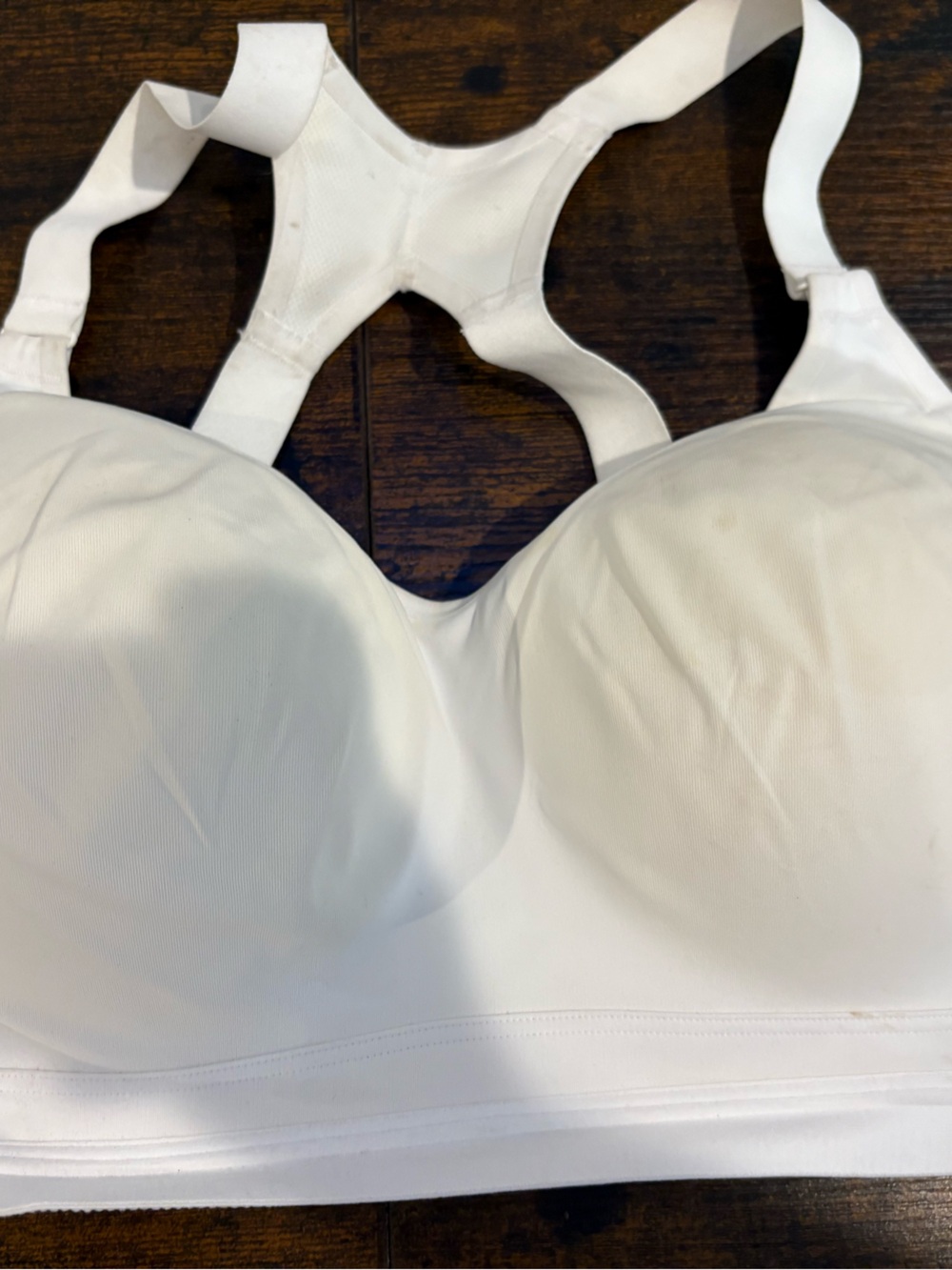 Victoria's Secret White Seamless Racerback Sports Bra